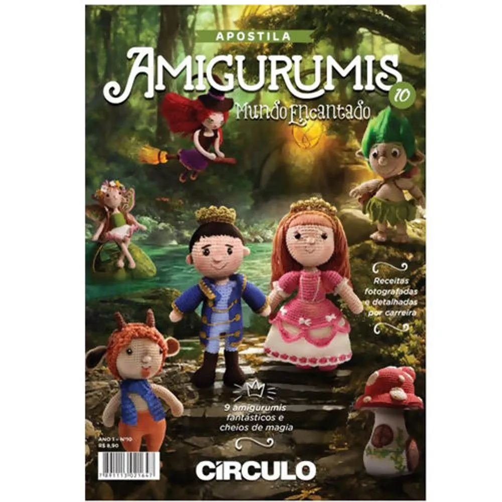 Revista e Apostilas  Amigurumis da Círculo n10 Reino Encantado