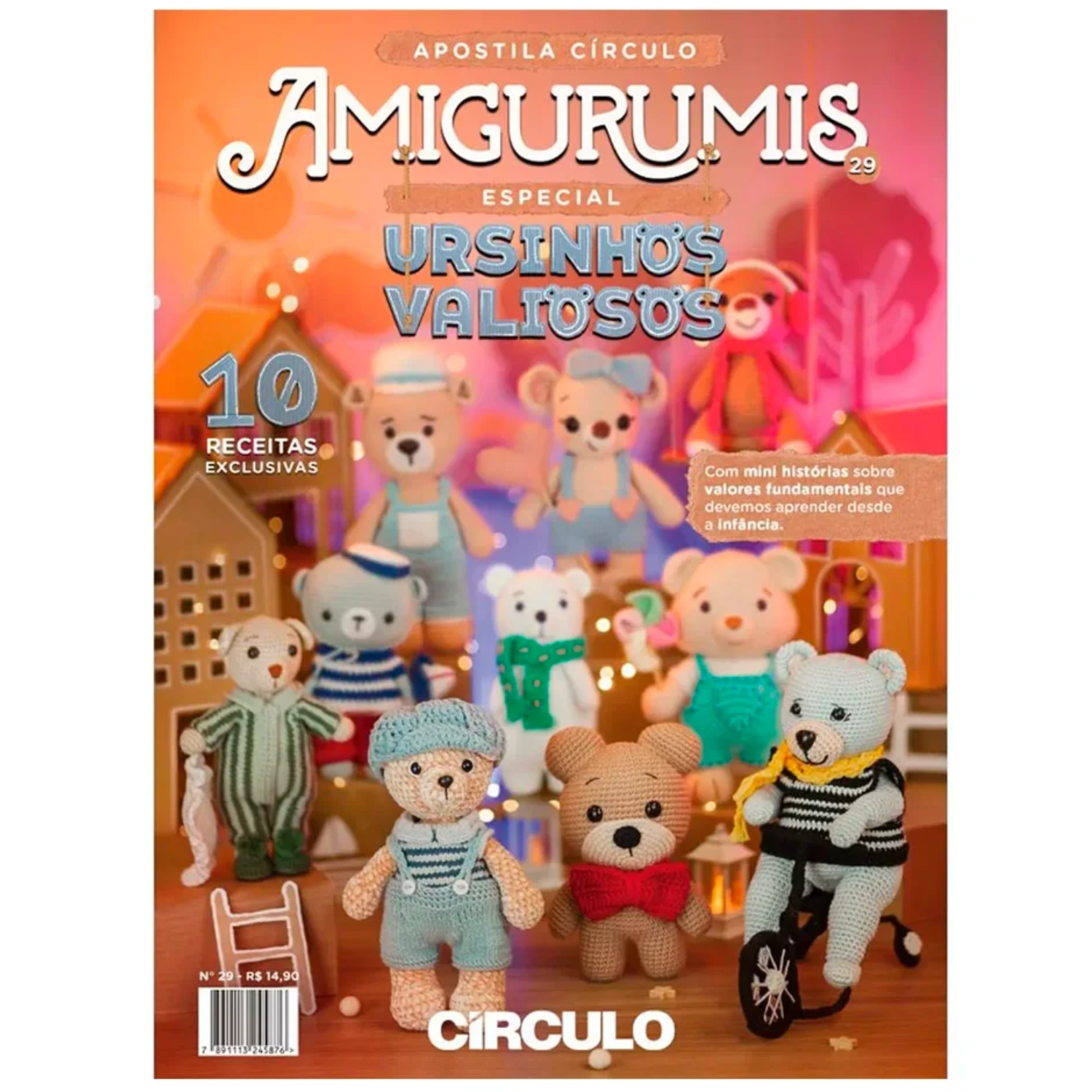 Revista e Apostilas  Amigurumis da Círculo n 29  Especial Ursinhos Valiosos