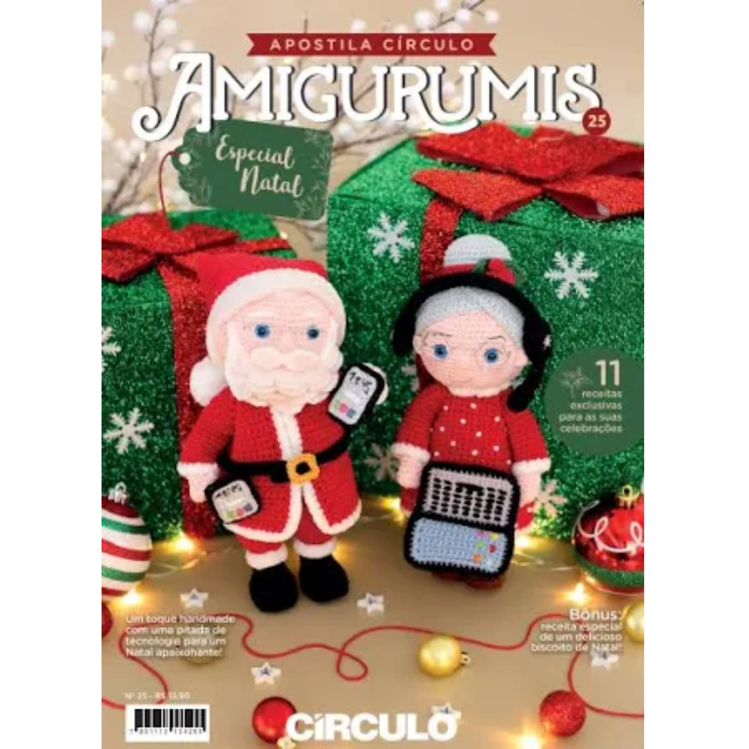 Revista e Apostilas  Amigurumis da Círculo n 25 Especial Natal