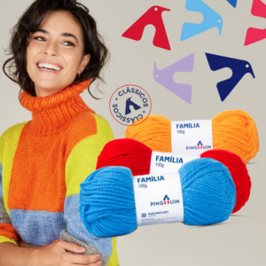 Lã Família 40g Pingouin – Versátil, Macia e Perfeita para Criar Peças Lindas Todos os Dias