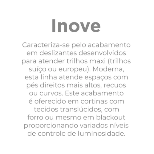Cortina Inove Duplex Bellini Areia 5,40m x 2,50m indicado para trilho até 3,00m de largura - Bella Janela