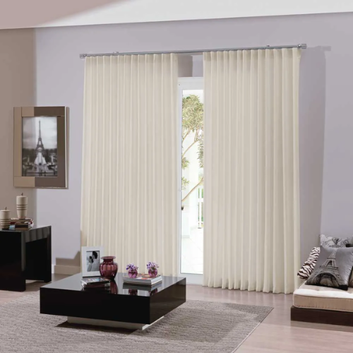 Cortina Inove Duplex Bellini Areia 5,40m x 2,50m indicado para trilho até 3,00m de largura - Bella Janela